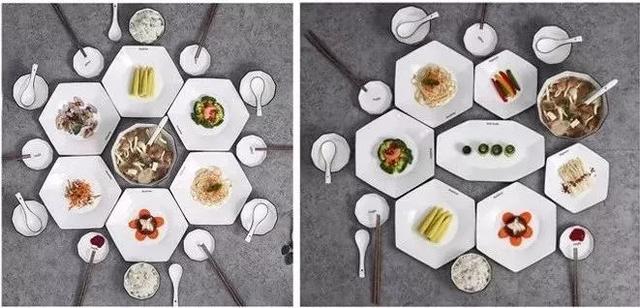 吃饭的时候顺便“玩拼图”？这套北欧风釉下彩餐具就是饭桌上“最美的风景”